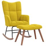  The Living Store Gugalni stol s stolčkom gorčično rumen žamet - Gugalni Stol S Stolčkom, (21445444) | Shoptok.si