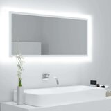 vidaXL led kopalniško ogledalo belo 100x8,5x37 cm iverna plošča | Shoptok.si