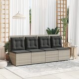  Nagibna vrtna sofa s jastucima svjetlosiva od poliratana | shoptok.hr