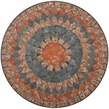 Bistro stolić s mozaikom narančasto-sivi 60 cm keramički | shoptok.hr