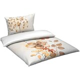 Esposa OBOJESTRANSKA POSTELJNINA 140/200 cm saten rjavosiva | Shoptok.si