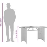  Vrtni stol s drvenom pločom bež 110 x 68 x 70 cm od poliratana | shoptok.hr