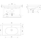 Sapho Bijeli keramički umivaonik 80x45 cm Brand – | shoptok.hr