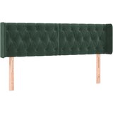  The Living Store Vzglavje z ušesi temno zeleno 163x16x78/88 cm žamet - Vzglavje, (21500485) | Shoptok.si
