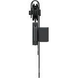 Mini set za klizna vrata ormarića crni 122 cm ugljični čelik | Eponuda.com