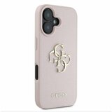 Guess PU Grained 4G Metal Logo Zadní Kryt pro iPhone 16 Pink Ovitek za telefon Vijolična | Shoptok.si