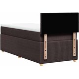  Krevet s oprugama i madracem tamnosmeđi 90 x 200 cm od tkanine | shoptok.hr