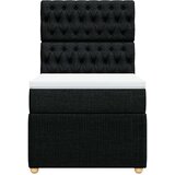  Krevet s oprugama i madracem crni 90x200 cm od tkanine | shoptok.hr