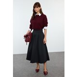 Trendyol Black High Waist Flared Pleat Detailed Midi Skirt | Shoptok.si