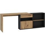 Modern Living Pisalna Miza Corner 1, Barva Hrasta, Antracit | Shoptok.si