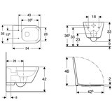 Geberit KOGEGESSD50W smyle square wc školjka s podometnim splakovalnikom duofix 458.103.00.1 Delta50 | Shoptok.si