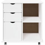  Gležnji kabinet Bela 63,5 x 39 x 65,5 cm Masivno borovo les, (5000232549) | Shoptok.si