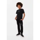 Dkny Otroška bombažna kratka majica črna barva