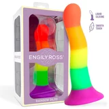 ENGILY ROSS Dildox Liquid Silicone Dildo 18cm Rainbow