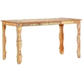 Blagovaonski stol od masivnog obnovljenog drva 140 x 70 x 76 cm | shoptok.hr