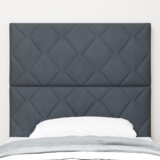 vidaXL LED uzglavlje dizajna dijamantnih blokova tamnosivo 90 cm baršun, uzglavlje dizajna dijamantnih blokova tamnosivo 180 cm baršun | shoptok.hr