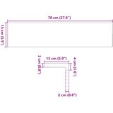  Prozorske klupice 2 kom svijetlosmeđe 70x15x2 cm masivne hrast | shoptok.hr