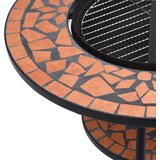  Mozaični stolić s posudom za vatru terakota 68 cm keramički | shoptok.hr