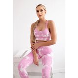 Kesi Włoski Fitness set top + push up leggings light pink + ecru | shoptok.hr