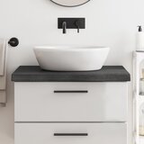  Kopalniški pult temno siv 80x50x6 cm obdelan trden les Cene