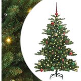 vidaXL Umetno Zložljivo Božično Drevo with LEDs z stojalom 150cm PVC | Shoptok.si