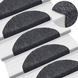  Prostirke za stepenice, samoljepljive, 5 kom, 65x21x4 cm, tamno sive, poluokrugle, velike | shoptok.hr