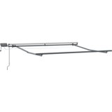 vidaXL Ročna Retraktibilna Tenda z LED Rdeča in Bela Črta 350x250 cm | Shoptok.si