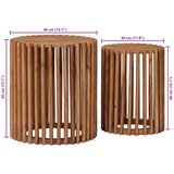  Set pomoćnih stolića s pohranom s vratima Smeđa 40 x 40 x 45 cm | shoptok.hr