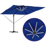  Cantilever Roma Sjenilo s LED lampama u azurno plavoj boji – 286 x 285 x 270 cm aluminijski. | shoptok.hr