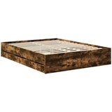  Okvir za krevet s uzglavljem Dimljeni hrast 150 x 200 cm - Dimljeni hrast 150 x 200 cm | shoptok.hr