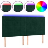  LED uzglavlje tamnozeleno 160x5x118/128 cm baršunasto | shoptok.hr
