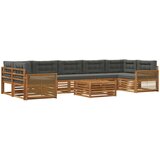  Set vanjskih sofa 8 kom. Prirodna i antracit | shoptok.hr