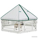  Ograda za Pse s 6 Panoa Bijela 179 x 151 x 114 cm Plastika | Eponuda.ba