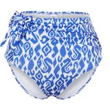 Trendyol Ethnic Patterned Belted Tied High Waist Hipster Bikini Bottom