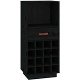 Ormarić za vino crni 45x34x100 cm od masivne borovine | shoptok.hr