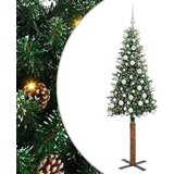 vidaXL Ožja jelka med 300 LED Zelena in Bela 180 cm PVC in trden bor | Shoptok.si