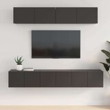  Komplet TV omaric 5-delni črn inženirski les, (20731007) | Shoptok.si