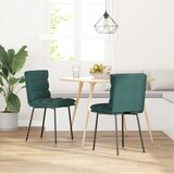 Furnova Jedilni stol 2 kosa temno zelen žamet, (21929454) | Shoptok.si