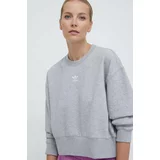 Adidas Dukserica Essentials Crew Sweatshirt za žene, boja: siva, melanž, IA6499
