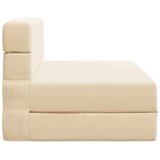 SK foldajući kauč na krevet Krema 190 x 70 x 15 cm - Krema 190 x 70 x 15 cm Baršunasta tkanina | shoptok.hr