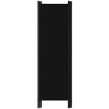 vidaXL Sobna pregrada s 4 panela crna 200 x 180 cm | shoptok.hr