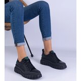 Gemre Black women's high platform sneakers Nerada | Shoptok.si