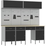  Set radnih ormarića s ladicama s pohranom 10 kom. Crna | shoptok.hr