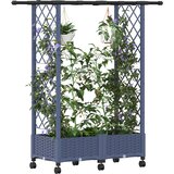  Povišeni krevet s mrežom i krovom Siva 122,5 x 40 x 127 cm PP | shoptok.hr