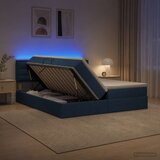  LED krevet za pohranu s madracem Plava 180 x 200 cm Tkanina | shoptok.hr