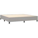  Krevet s oprugama i madracem svjetlosivi 200 x 200cm od tkanine | shoptok.hr