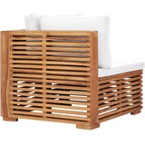  Vrtna kutna sofa s krem jastukom od masivne tikovine | shoptok.hr