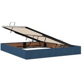  Krevet s madracem i skladištem Plava 200 x 200 cm tkanina - Plava 200 x 200 cm Dizajn linija | shoptok.hr