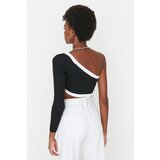 Trendyol Black Crop One-Shoulder Knitwear Blouse | Eponuda.ba