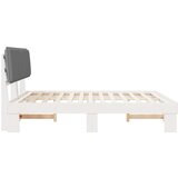  Krevetni okvir s tapiciranim uzglavljem Svijetlo siva | shoptok.hr